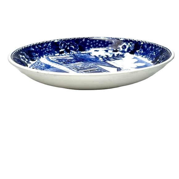 VINTAGE OLD ENGLISH STAFFORDSHIRE WARE LITTLE WHITE HOUSE WARM SPRINGS GA DISH - Picture 3 of 16